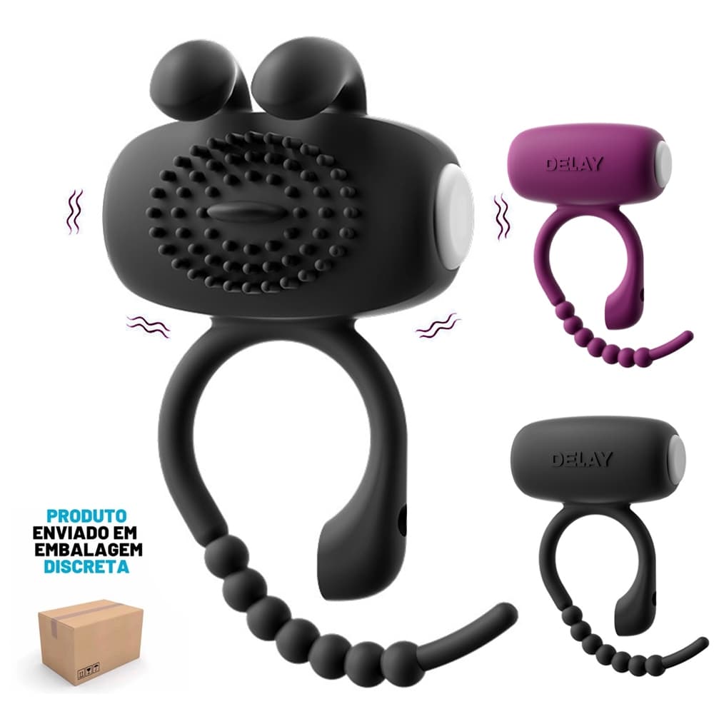 Anel Peniano Vibratório – Vibração Poderosa , Silicone Macio , Suporte Ereção E Intensificador De Desempenho