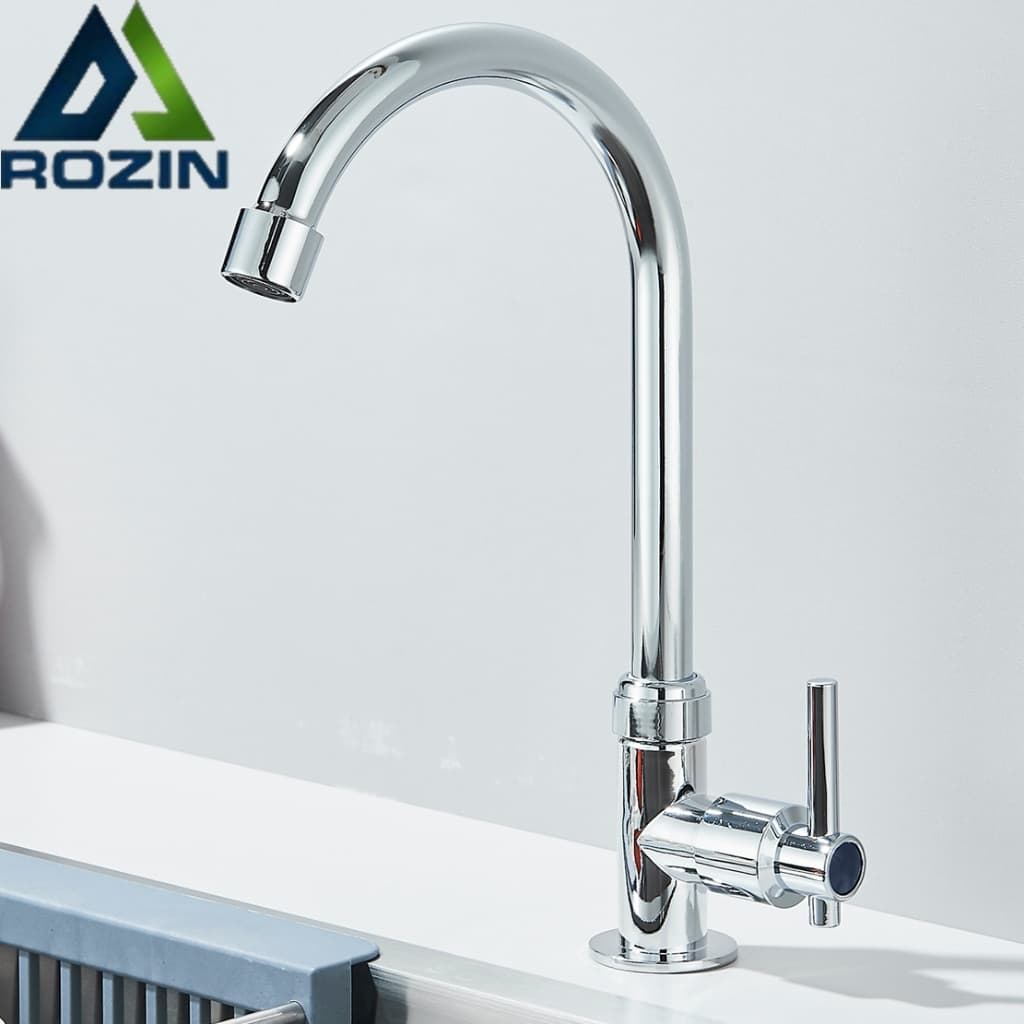 Torneira para casa de banho/cozinha Torneira giratória de 360° para bancada, uso com água fria