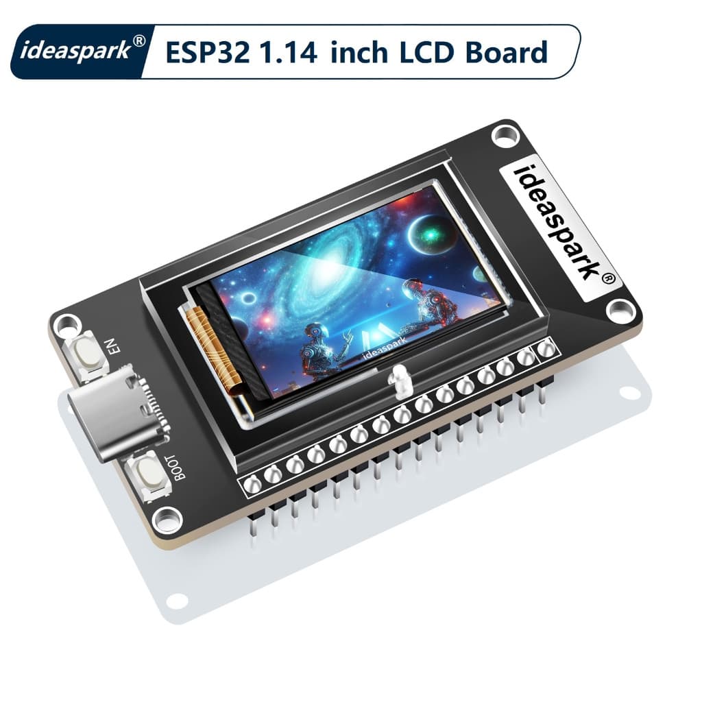 Placa de Desenvolvimento ESP32 com Display LCD TFT ST7789 de 1,14'', Módulo Sem Fio WiFi+BLE, Tipo-C CH340 para Arduino
