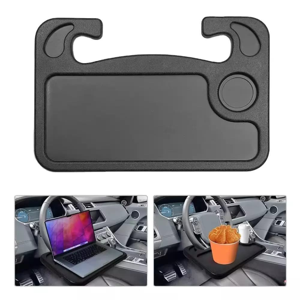 Mesa para Volante de Carro Multifuncional – Bandeja para Refeições, Notebook e Porta Copo