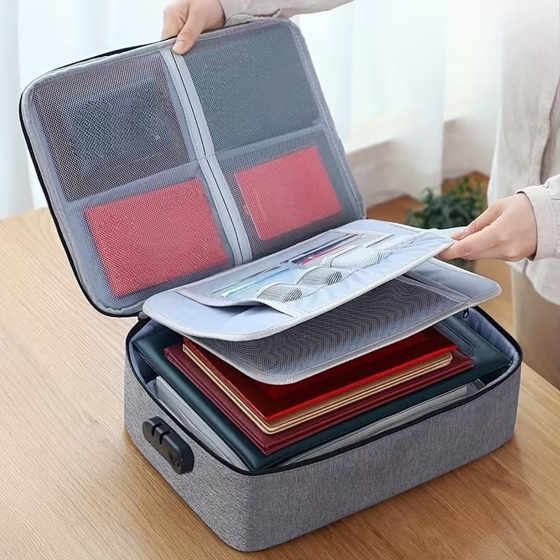 Bolsa Trancar Grande Universal Para Organizador De Documento Viagem Porta-Cartões Suporte Bolsa De Ferramentas