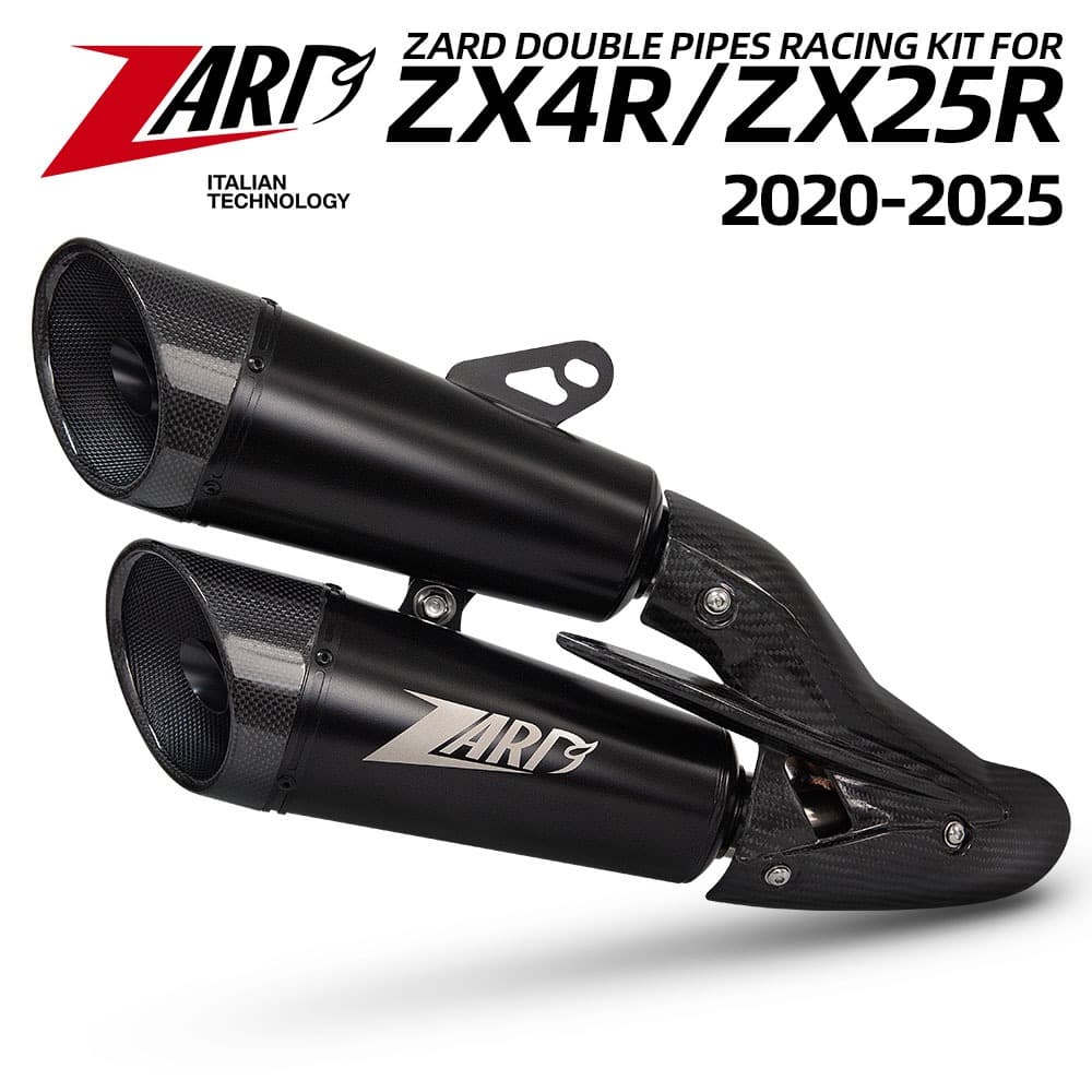 kit De Corrida De Escapamento De Tubo Silenciador De Saída Dupla Para ZX25R ZX25RR ZX4R ZX4RR 2020-2026 Zard