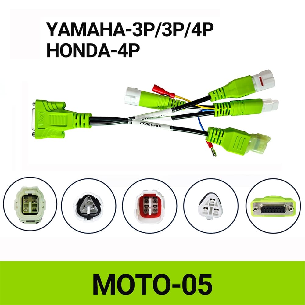 Cabo De Diagnóstico De Motocicleta MOTO-05 Para Yamaha-3P/4P Honda-4P 2 Em 1 A DB15Pin Linha De Conexão DLC