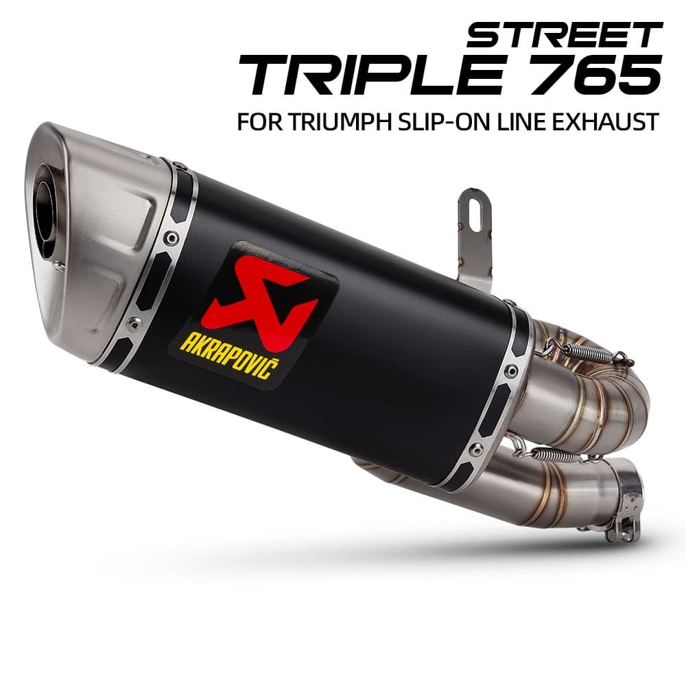 Kit Silenciador De Carbono Para Escapamento De Moto , Triumph Street Triple 765 765R 765S 765RS 2017-2026 Akrapovic