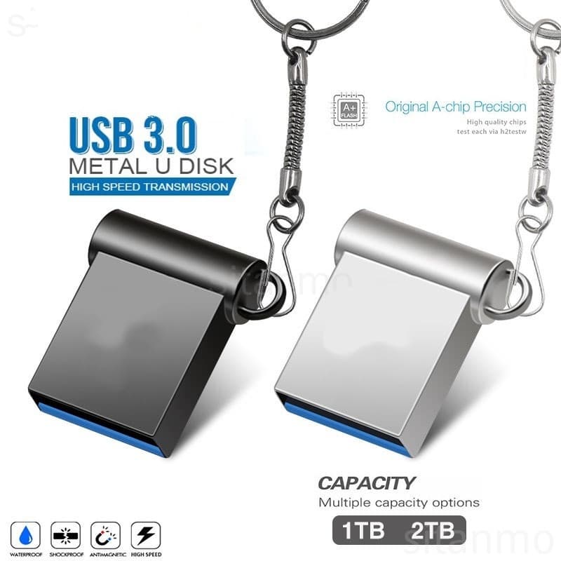 USB 3.0  2Tb 1TB 128Gb 64GB  32GB 16GB 8GB  Pendrive Metal Flash  Drive Memória De Disco De Alta Velocidade Varanda