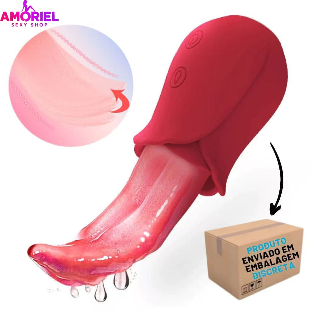 Vibrador Língua Rosa – 10 Velocidades Estimulador Clitóris e Ponto G USB Recarregável