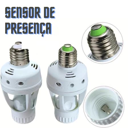 Kit 2/3/4 Sensores De Presença Com Fotocélula Para Lâmpada De Soquete