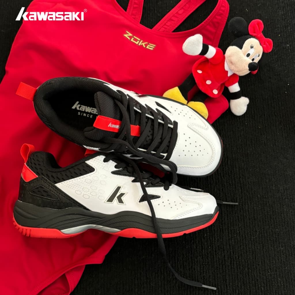 Kawasaki Pickleball Sapatos Tênis Badminton A3307 & C32023 Casuais Esportivos Masculinos E Femininos Respirável Resisten