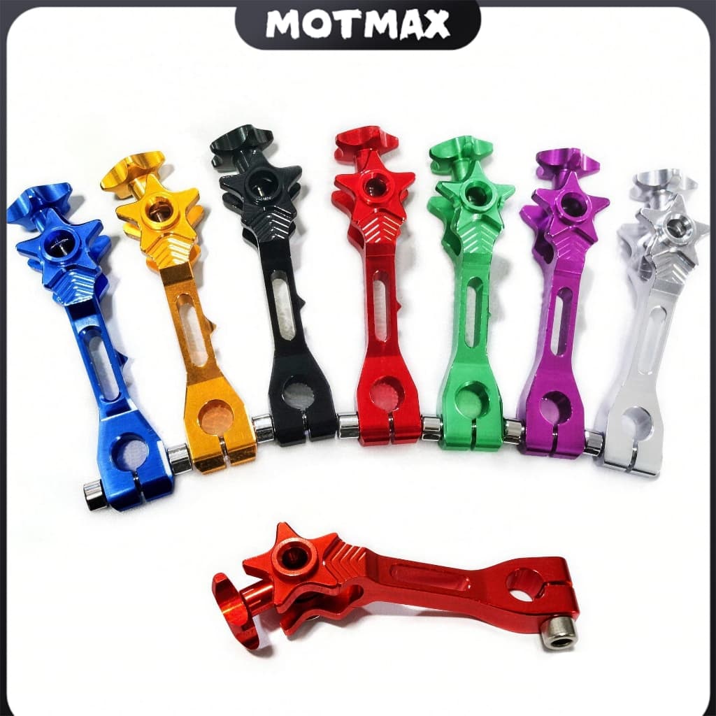 Peças de motocicleta, alavanca de freio traseiro ajustável em alumínio para Honda e Yamaha