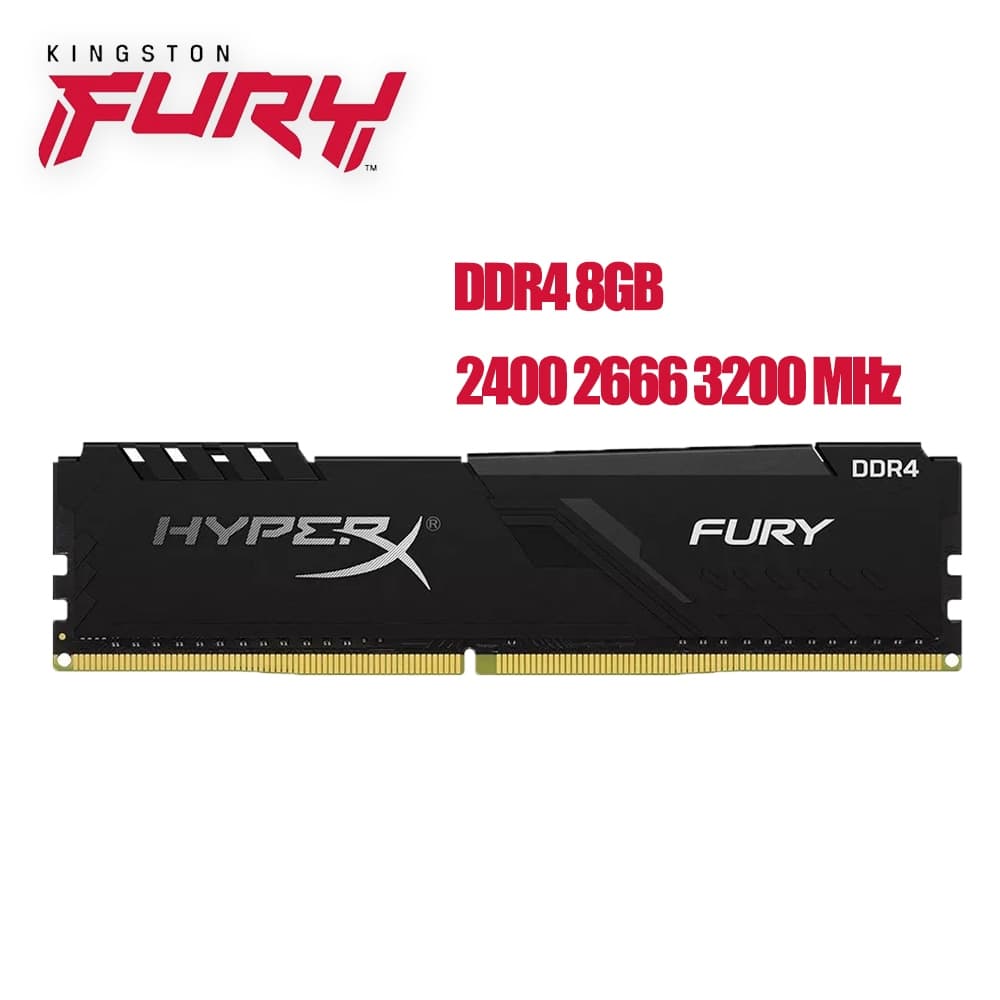 Kingston HyperX FURY RAM DDR4 1.2 V 8 Gb 16 2133/2400/2666/3200 Mhz PC4 PC Desktop DIMM Memória De 288 Pinos