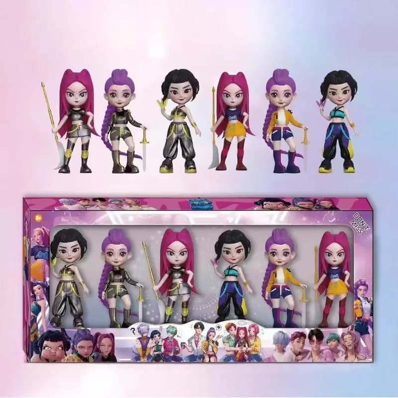 Conjunto de Figuras K-pop Hunter Girl, Presente Perfeito para Fãs e Colecionadores com Design Moderno