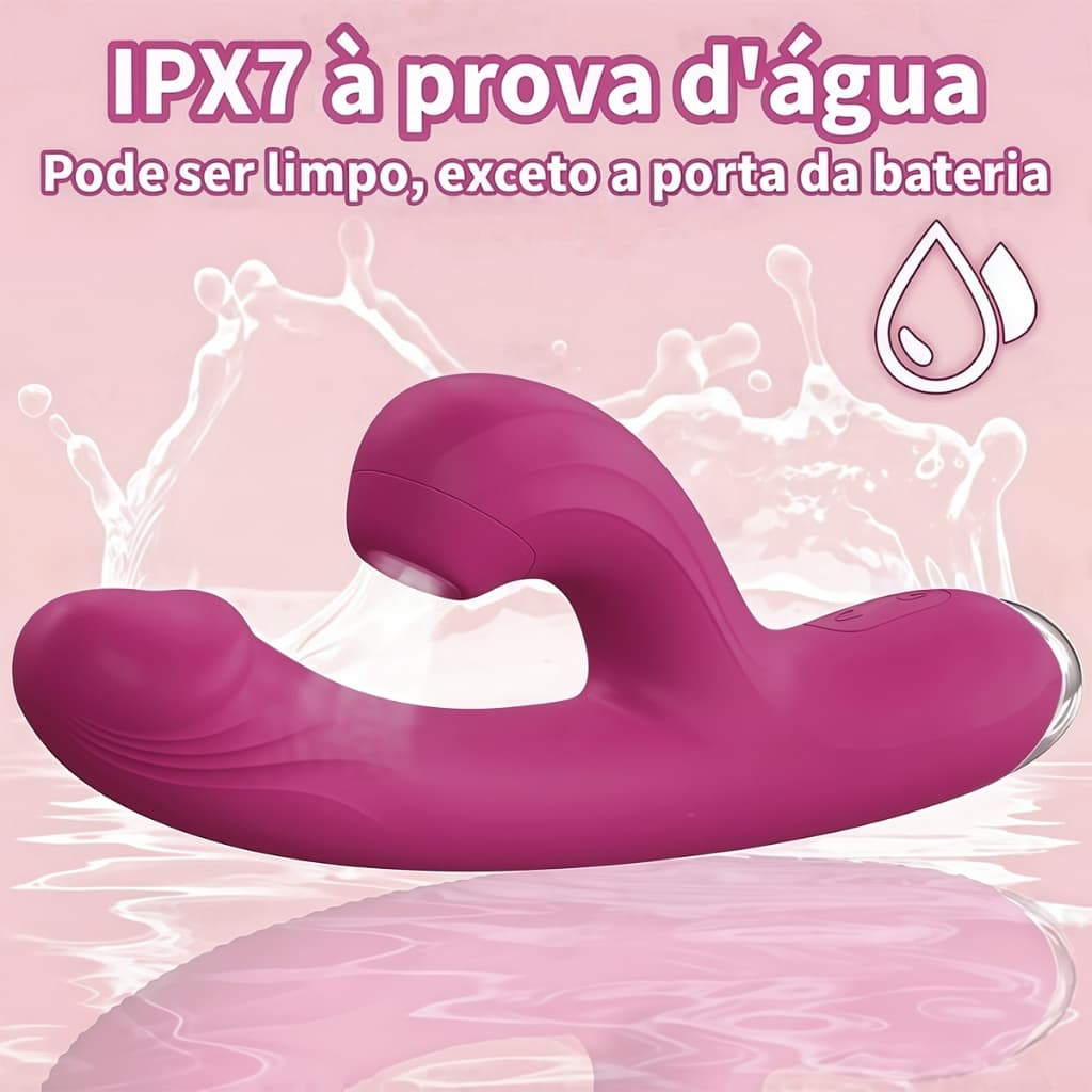 Vibrador Ponto G 2 Em 1 Para Mulheres , 10 Modos De Sucção E Vibração , IPX7 À Prova D'água