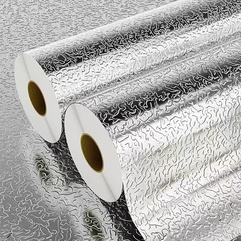 5/10/15 Metros Papel De Alumínio Rolo Adesivo Prova Da Agua Para Cozinha Adesivo Impermeável Protetor Fogão Armário