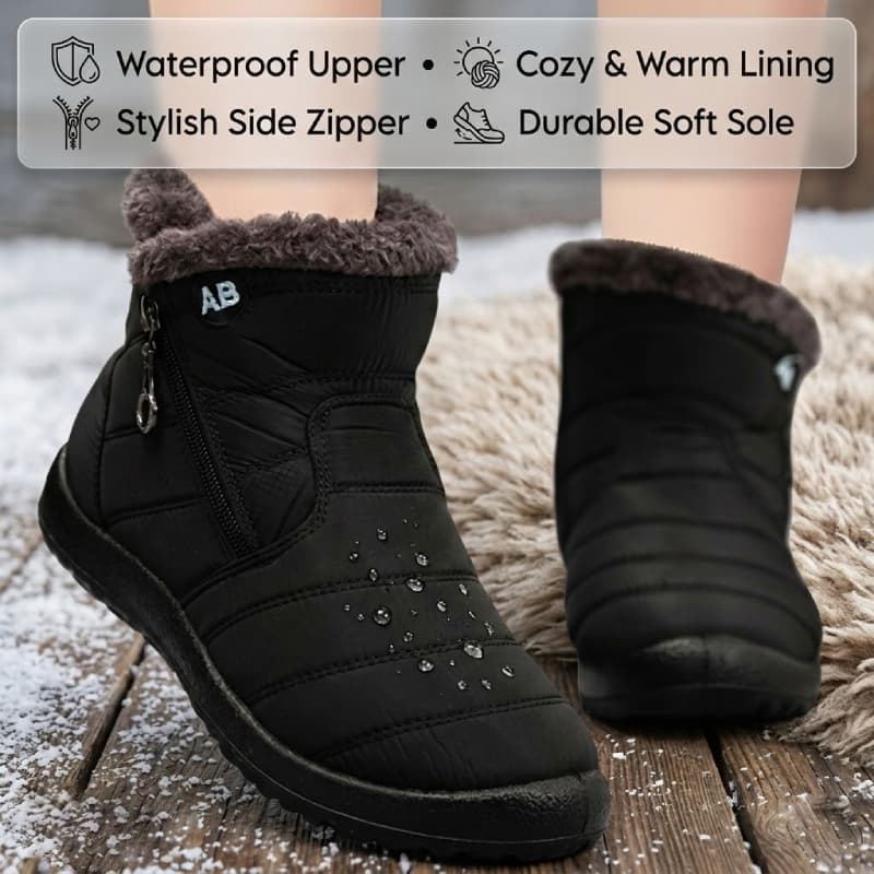 Mulheres Inverno Botas De Neve À Prova Dwaterproof Água Quente Pelúcia Tornozelo Sapatos Moda Casual Ano Novo 2026