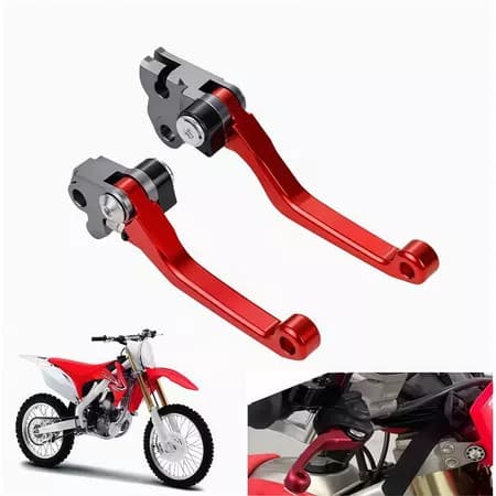 Manete retrátil CRF 230f 250f 300f Vermelho Embreagem + Freio Moto Trilha Enduro