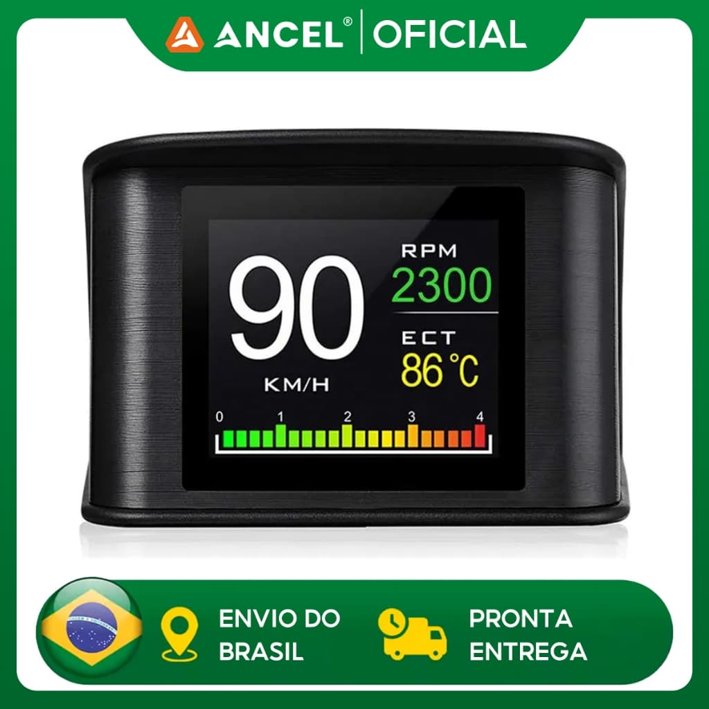 【Envio Imediato】ANCEL P10 Computador Bordo Obd2 Scanner Automotivo Para Aviso Digital De Velocidade De Temperatura