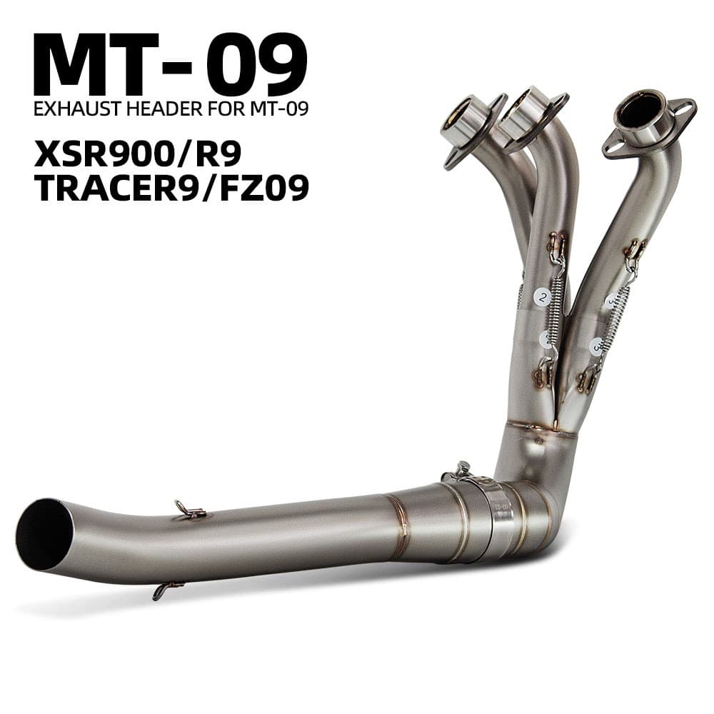Tubo De Cabeçalhos De Escape MT09 Para Yamaha R9 FZ09 XSR900 TRACER 9 GT 2021-2025 Da Motocicleta