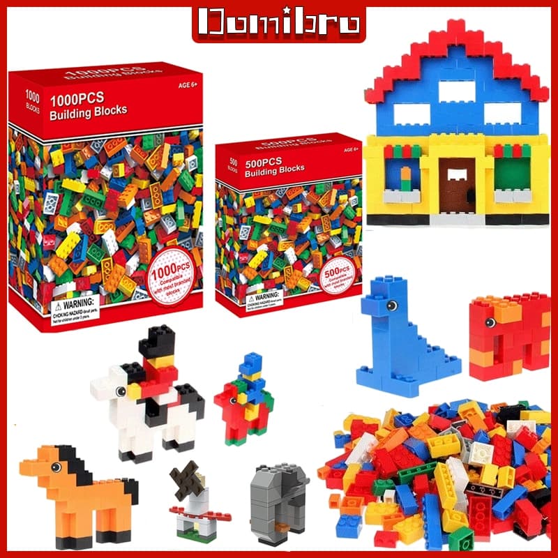 500/1000 Pcs Blocos De Construção De Peças Grandes Crianças Brinquedos DIY Educativos
