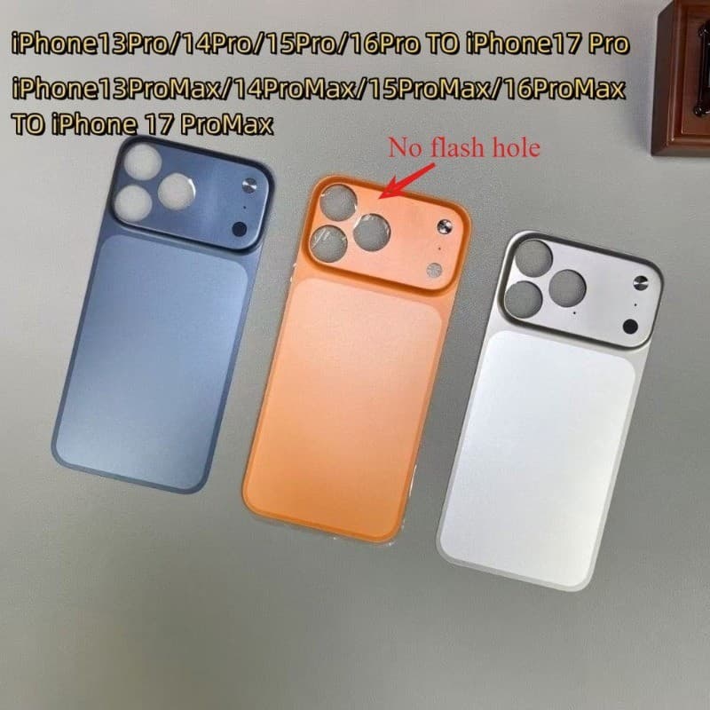Sem Furo De Flash Substituição Instantânea De Filme Traseiro Completo 17 Pro Max Para IPhone 13 14 15 16 Pro MAX Mudança