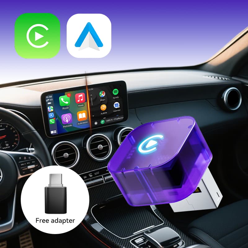 Caixa CarPlay Sem Fio , Tipo Plug-in Direto , Converte Com Para Dispositivos Apple E Android , Compatível Sistemas Autom