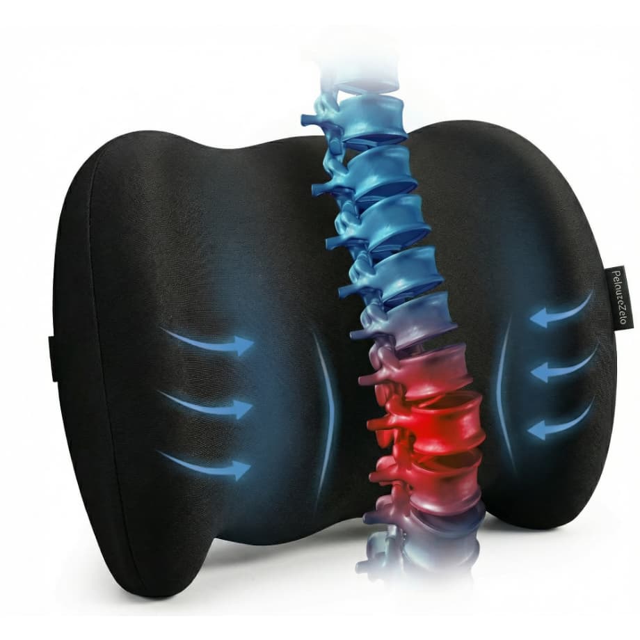 ✅ Almofada Ergonômica De Apoio Lombar Peluzelo | Uso Doméstico Do Escritório Descanso Respirável Da Coluna Salvador Sede