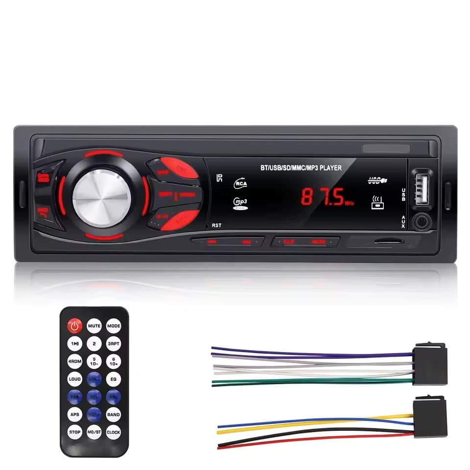 Reprodutor De MP3 Para Carro Com Rádio FM Sem Fio , USB/TF/AUX , Carregador Rápido E Tela LCD-Chamadas Viva-Voz