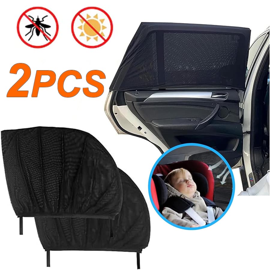 2 peças Cortinas solares infantis para carro de verão,à prova de vento, proteção eficaz contra o sol