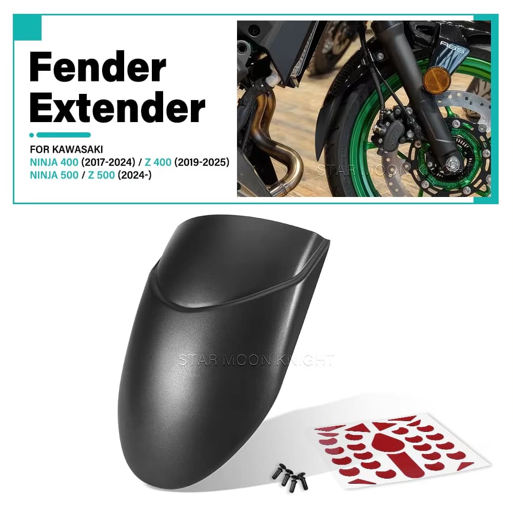 Extensor De Para-Lama Dianteiro , Extensão Kawasaki NINJA 500 Z500 (2024-) Ninja400 2017-2024 Z400 2019-2025 Fender