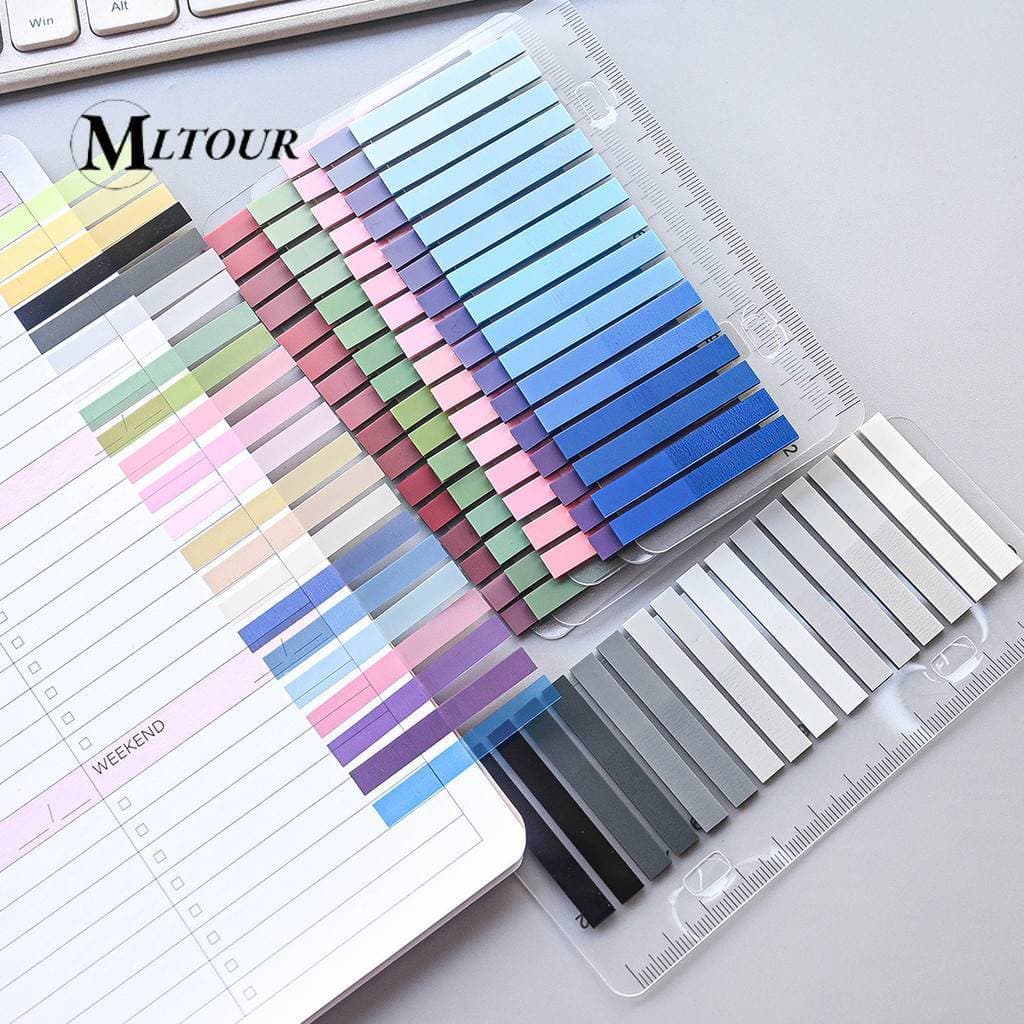 320 Folhas Notas Pegajosas Claras Auto-Adesivo Colorido Bloco De Para Escritório Escola Livro Anotação Índice Papelar