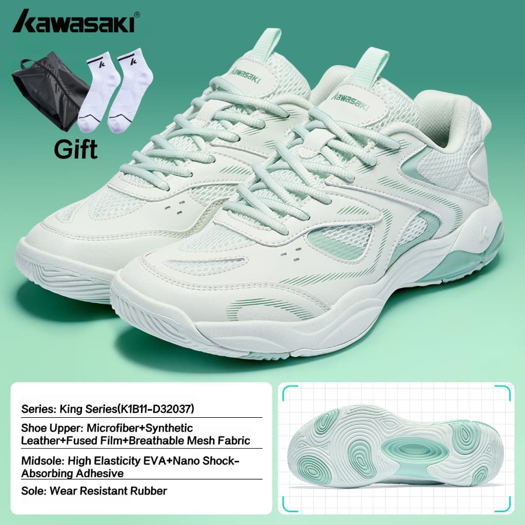 Kawasaki Sapatos De Badminton Profissional Pickleball Antiderrapante Resistente Ao Desgaste Respirável Tênis Leves Para 
