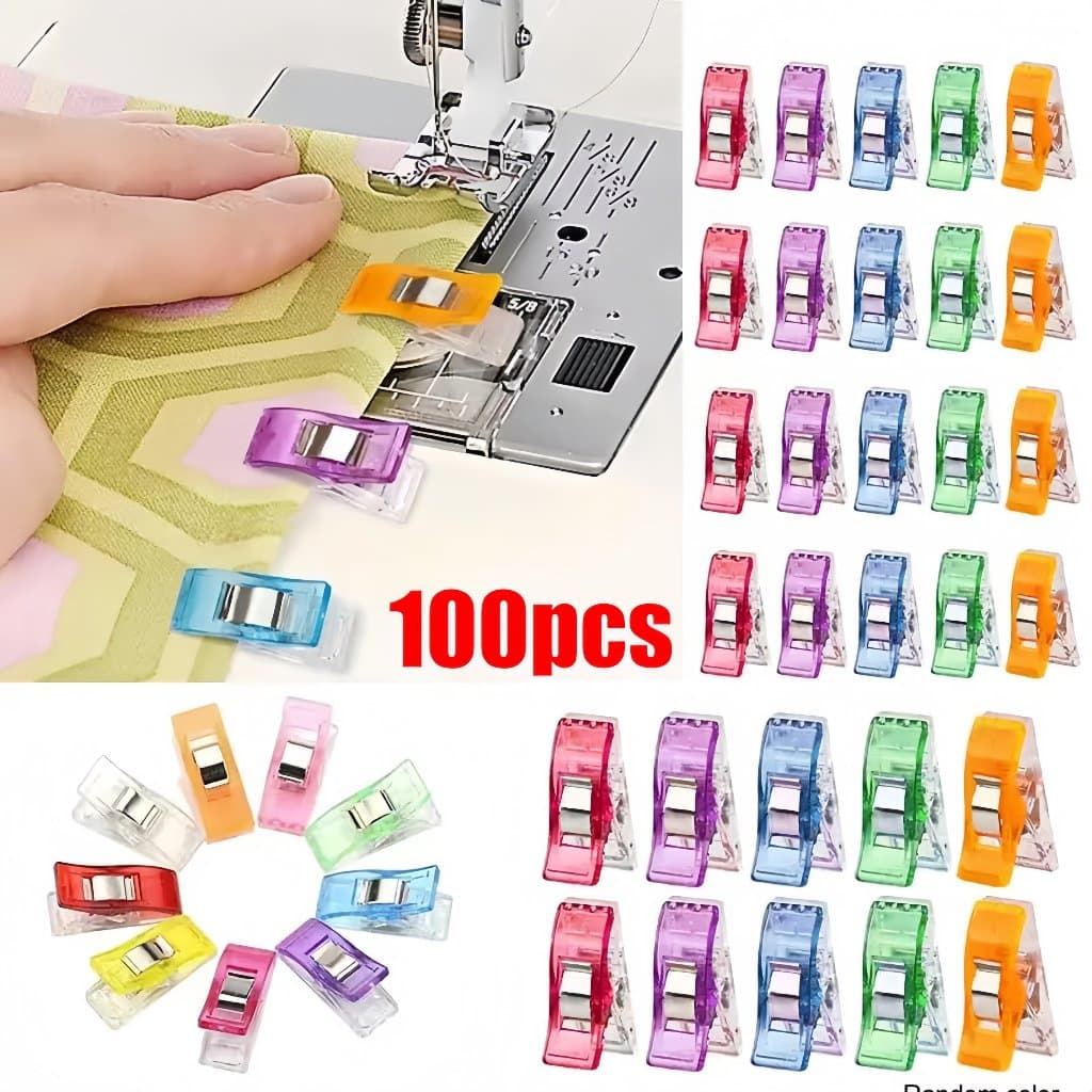 25/100PCS Clipes de Costura Prendedor De Tecido Coloridos Multiuso Plástico para Artesanato Patchwork e Decoração