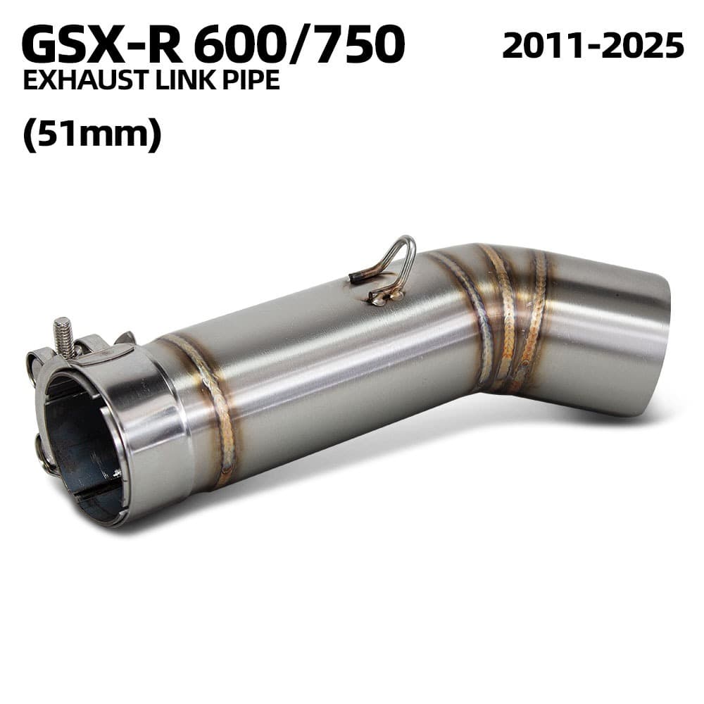 Tubo Adaptador De Escape De Motocicleta , Intermediário De 51mm Para Suzuki GSXR600 GSXS600 GSXR750 GSXS750 2011-2025