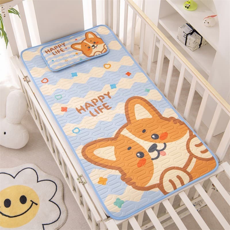 Novo Colchão de Látex para Crianças Colchão de Látex Frio Conjunto de duas peças para Jardim de Infância Colchão de Verão Colchão de Gelo para