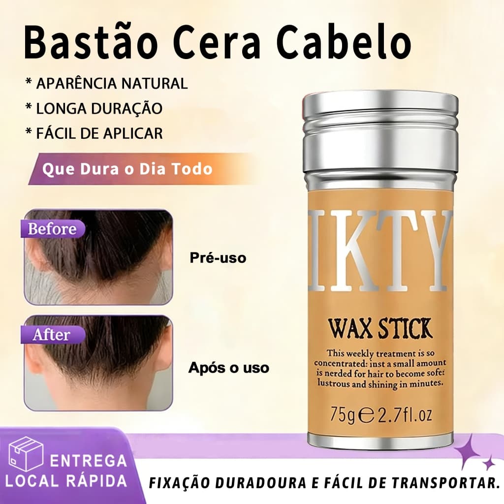 IKTY Bastão de Cera Para Cabelo Hair Wax Stick Para Modelar Hidratar Controlar O Frizz Organizar Pontas Duplas