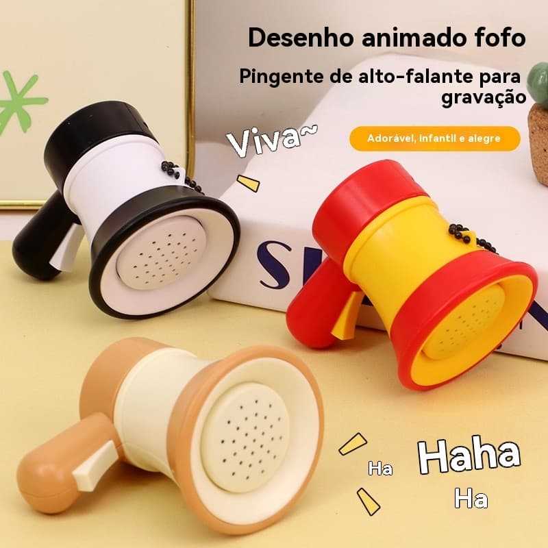 Chaveiro de alto-falante, amplificador, chaves de voz, brinquedos de brincadeiras, porta-moedas, presente para estudante