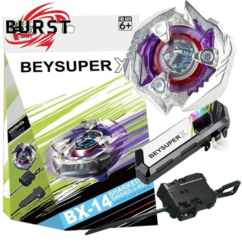 Bey Burst Gyro X BX-14 Shark Edge Xtreme Com Conjunto De Pega De Lançamento Led Para Burst Kid Toy for Children Boy Gift