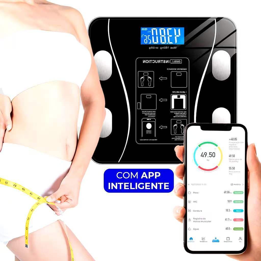Balança Digital Medidora Corporal Bioimpedância balança digital corporal balança corporal até 180kg