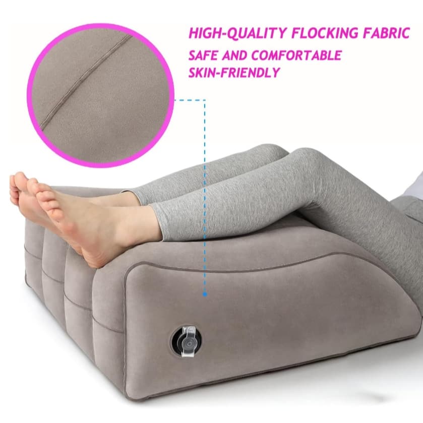 almofada inflável apoio pé pernas portátil cunha elevada