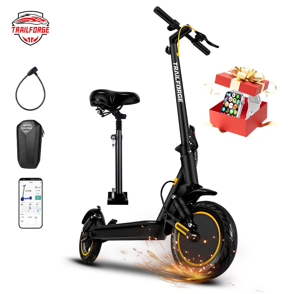 Trailforge-T1 Patinete Eletrico Scooter 10" 600W 10.4AH 35km Autonomia  APP bluetooth