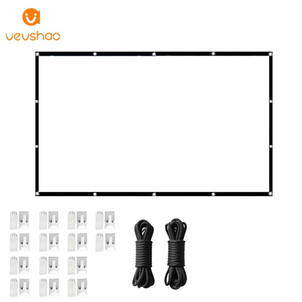 BYINTEK Tela Do Projetor 100 Polegadas Anti-Rugas Portátil De Filme 6 : 9 Projeção Dobrável Para Home Theater