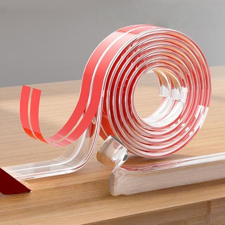 1, 2 ou 3 metros auto colante Protetor de borda de quina de canto de mesa moveis de silicone fita transparente com