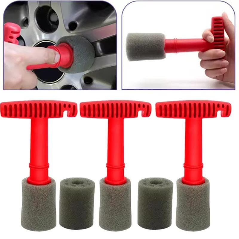 Escova De Limpeza De Porca De Cubo De Roda De Carro De Motocicleta Portátil Anel De Aço Parafuso Ferramenta De Lavagem D