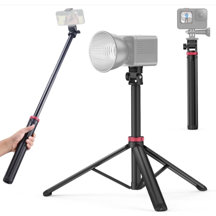 Tripé Profissional 2m Ajustável Alumínio + Suporte Celular – Estável e Portátil p/ Criadores