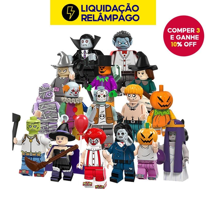 🔥 LIQUIDAÇÃO RELÂMPAGO Mini figura de Halloween | Bloco de montar | Boneco de brinquedo