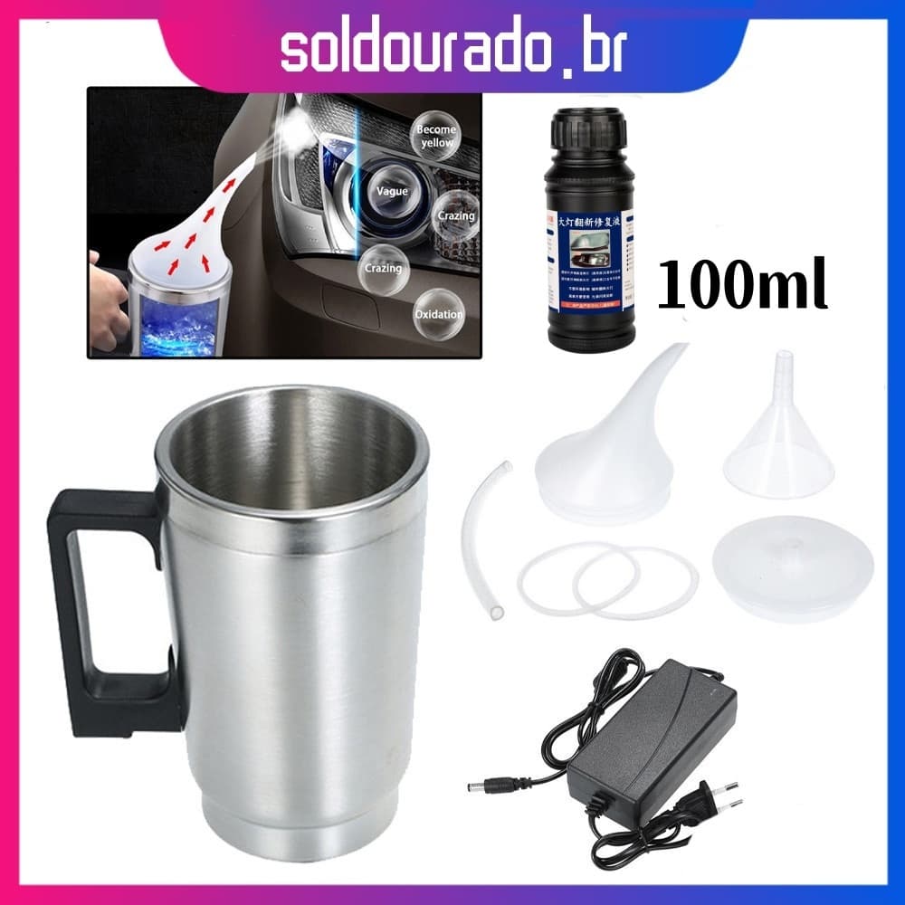 Kit De Restauração De Farol Revitalizador De Polímero E Copo De Polimento Para Carro Motocicleta