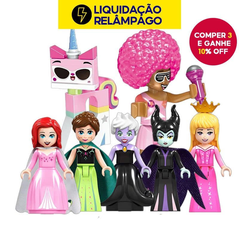 🔥 LIQUIDAÇÃO RELÂMPAGO Mini figura Príncipe e Princesa | Blocos de montar | Boneco de brinquedo