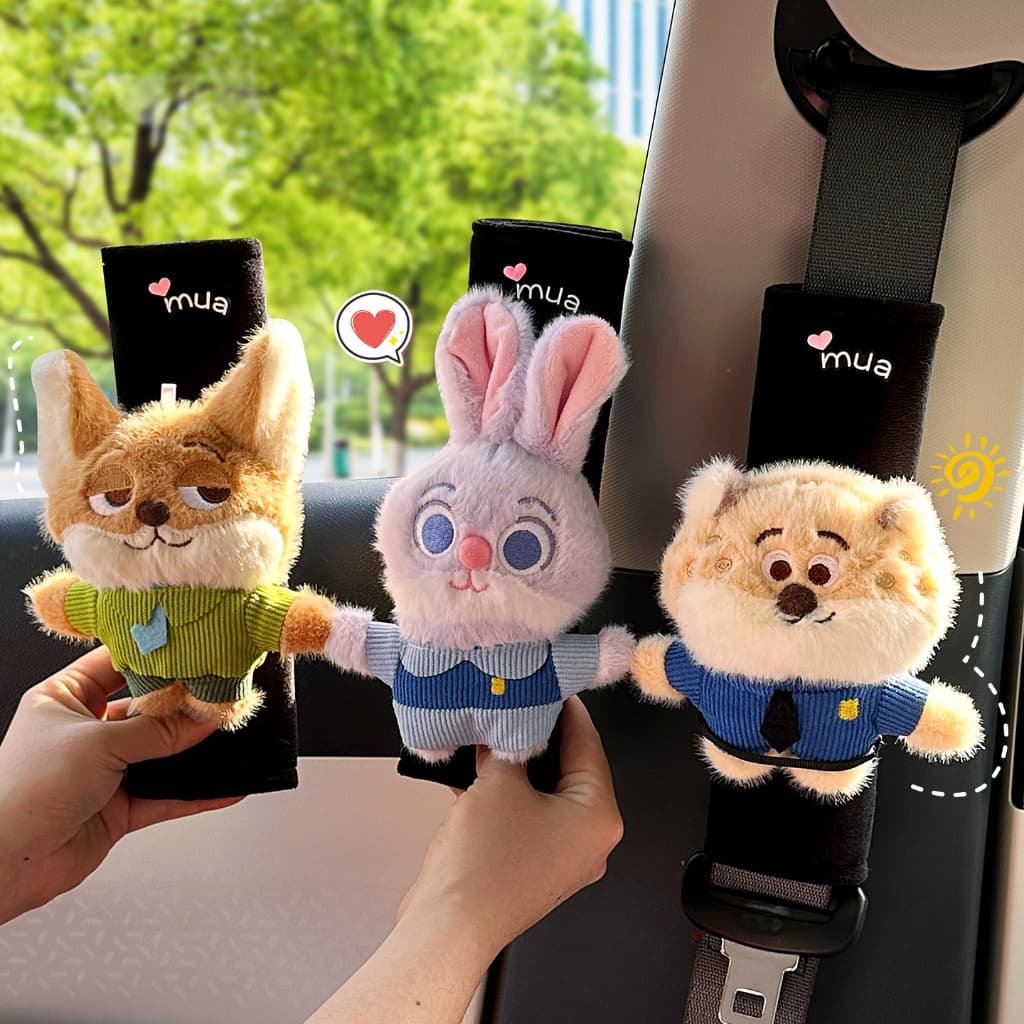 Boneca Fofa Avançada Almofada De Ombro Suprimentos Para Carro Cinto De Segurança Protetor De Pelúcia Anti-Estrangulament