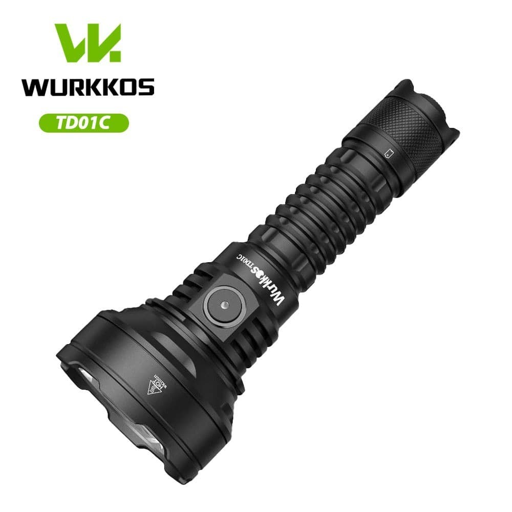 Wurkkos TD01C 8 Modo 1800LM 927M Side Tail Tactical Switch Tipo-C carregamento Lanterna Tática