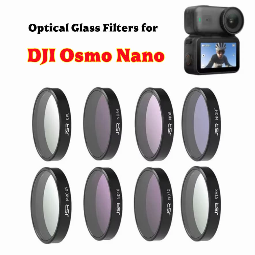 JSR Para DJI OSMO NANO Filtros De Vidro Óptico UV CPL Star Night ND8 ND16 ND32 ND64 ND8PL ND16PL ND32PL ND64PL 1/4 Tampa