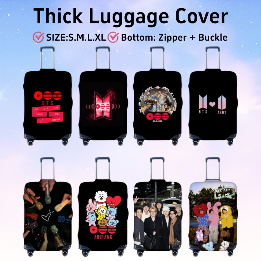 Capa Protetora De Bagagem BTS De Mala Personalizada Acessórios Extensíveis Anti Arranhões 18-32 Polegadas